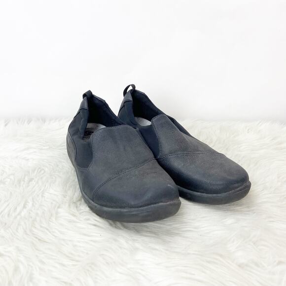 Clarks Cloudsteppers 9 M Womens Black Sillian Paz Slip-On Comfort Shoes - Picture 1 of 10